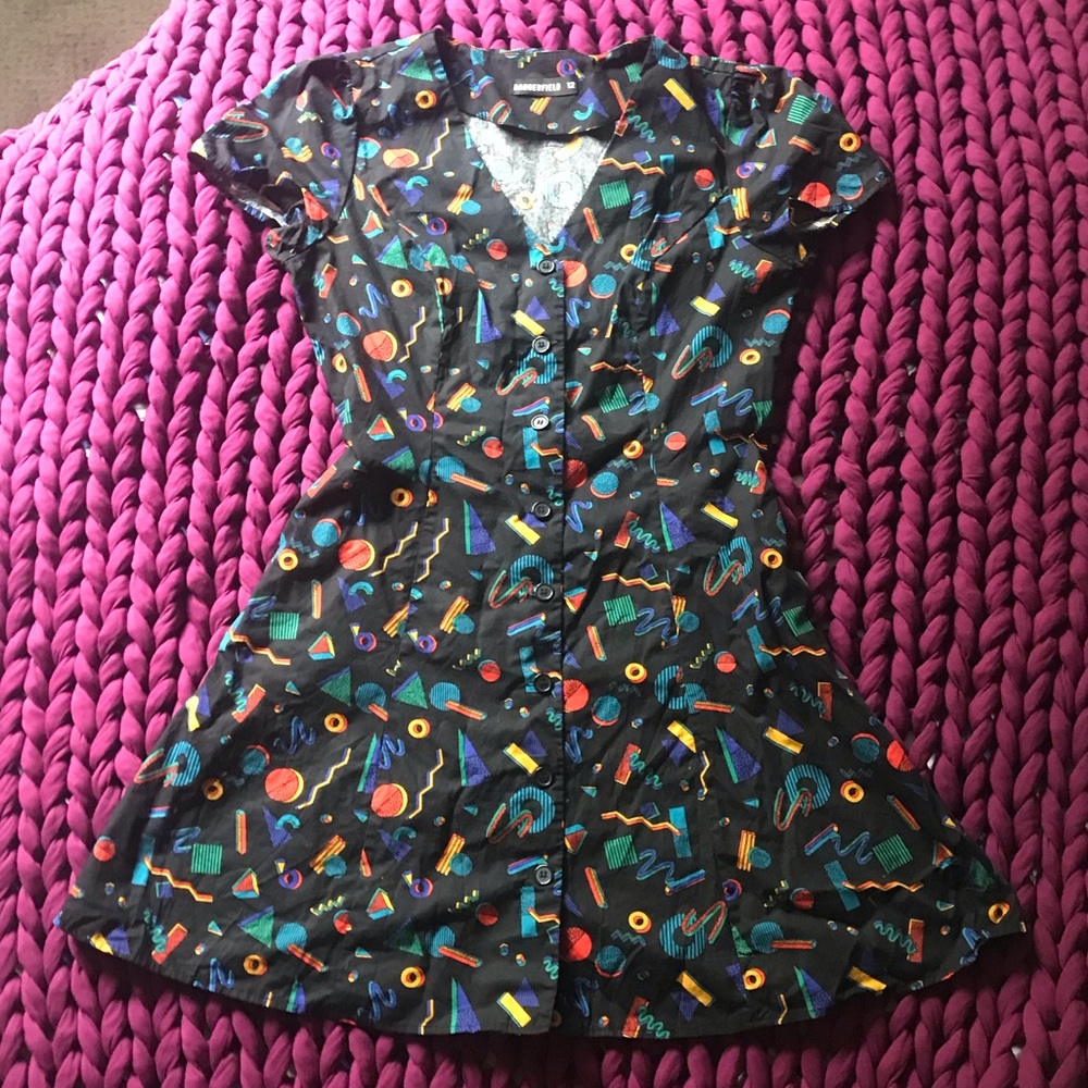 90s wacky print Saved by the Bell dress